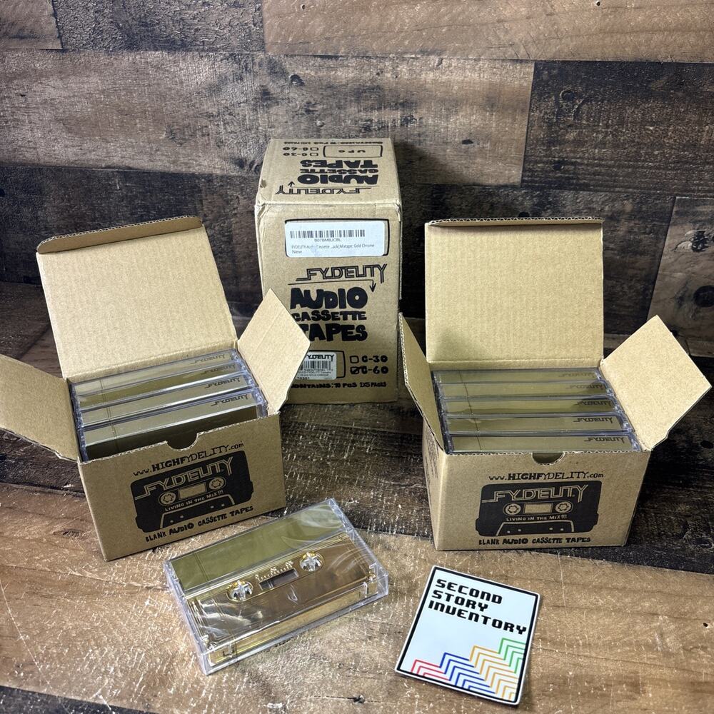 FYDELITY GOLD CHROME 60 TYPE I Audio BLANK CASSETTE TAPES Case 10 NEW Mixtapes